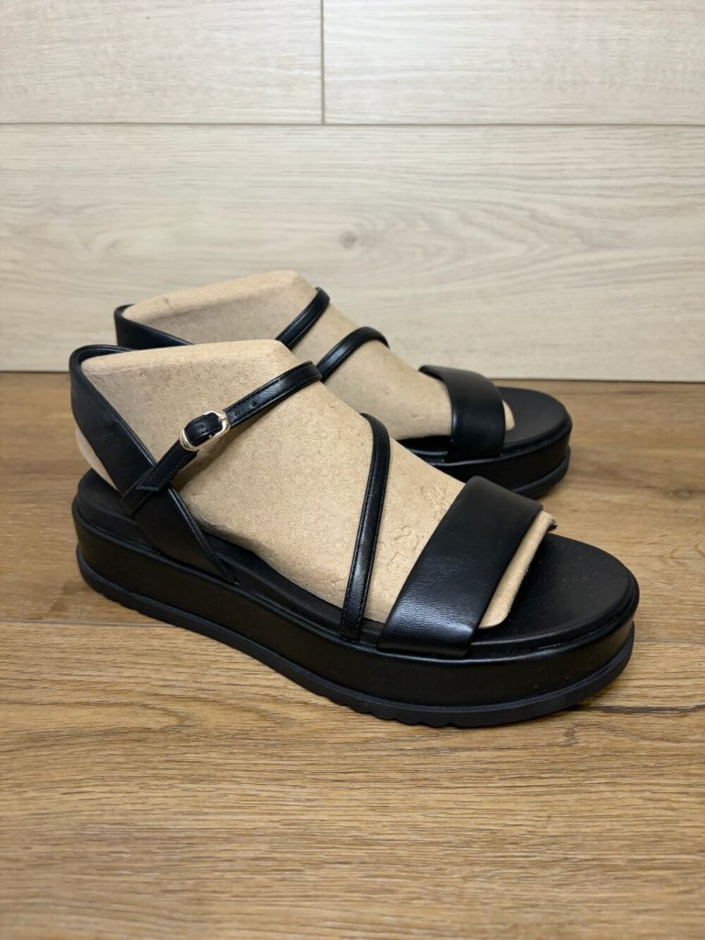 Naturalizer Zayda Strappy Platform Sandals Women's Black Size 7.5M
